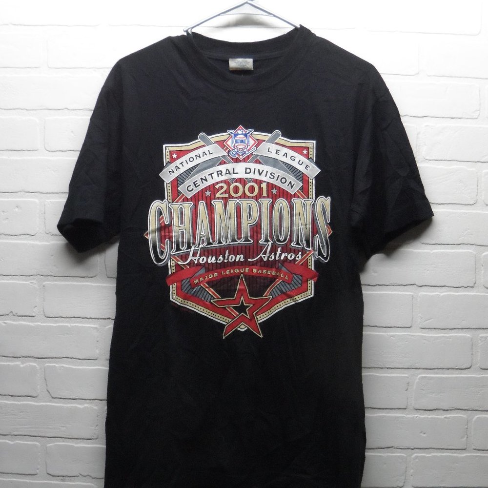 Medium Majestic Black  Tee - 2001 MBL Champions